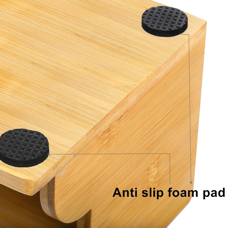 Yopay Nightstand Organizer for Men, Luxury Bamboo Phone Docking Station for Dad Husband, Charging Organizer Cell Phone Stand Tablet Stand for Boyfriend Graduation Office Father's Day