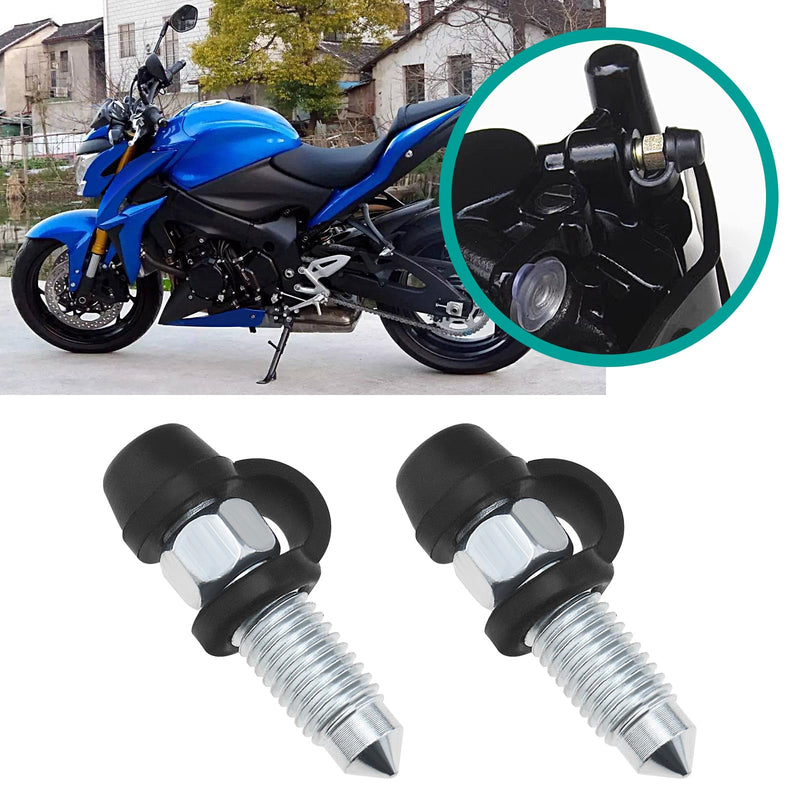 4 Sets Motorcycle Brake Caliper Bleed Screw Bleeding Bleed Nipple Screw M7x1mm with Dust Cap Compatible with Suzuki Compatible with Honda