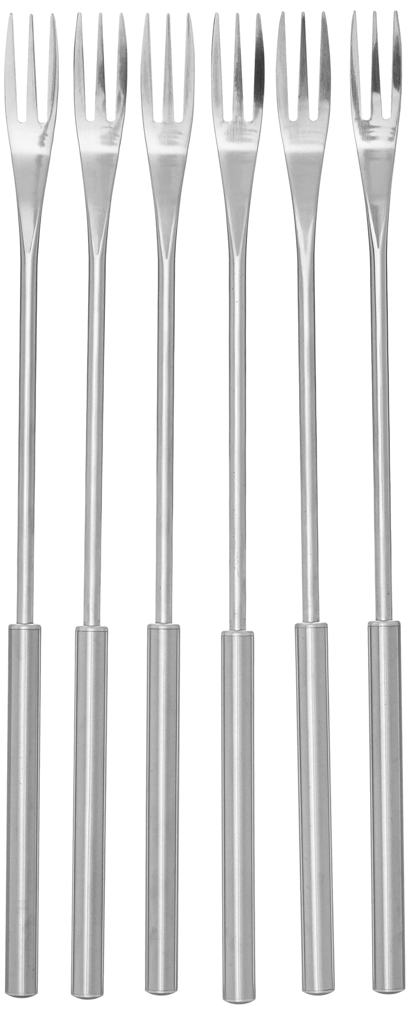 Kuhn Rikon 6 Piece Cheese Fondue Forks of Stainless Steel, Small, Silver