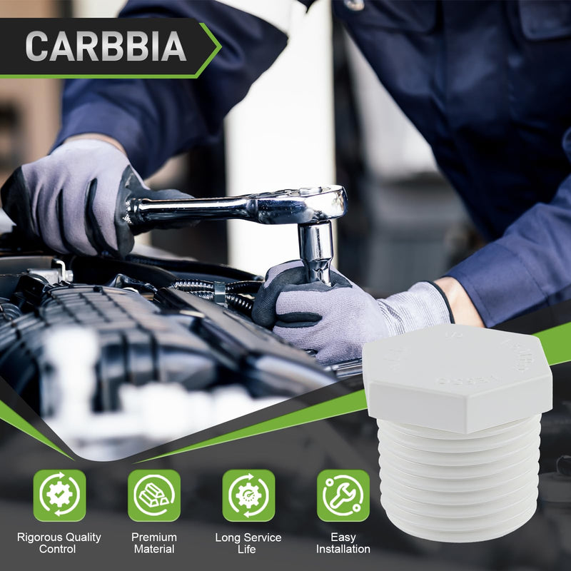 12 Pieces 1/2 Inch Water Heater Drain Plug Replaces 11630 91857 Compatible with RV Camper and Atwood Water Heaters White Plastic 1163091857