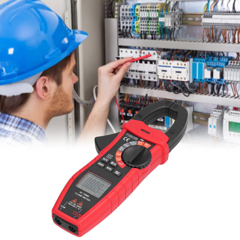  [AUSTRALIA] - Multimeter,FS9030B AC Clamp Meter Digital Multimeter Intelligent Voltage Current Tester Clamp Ammeter