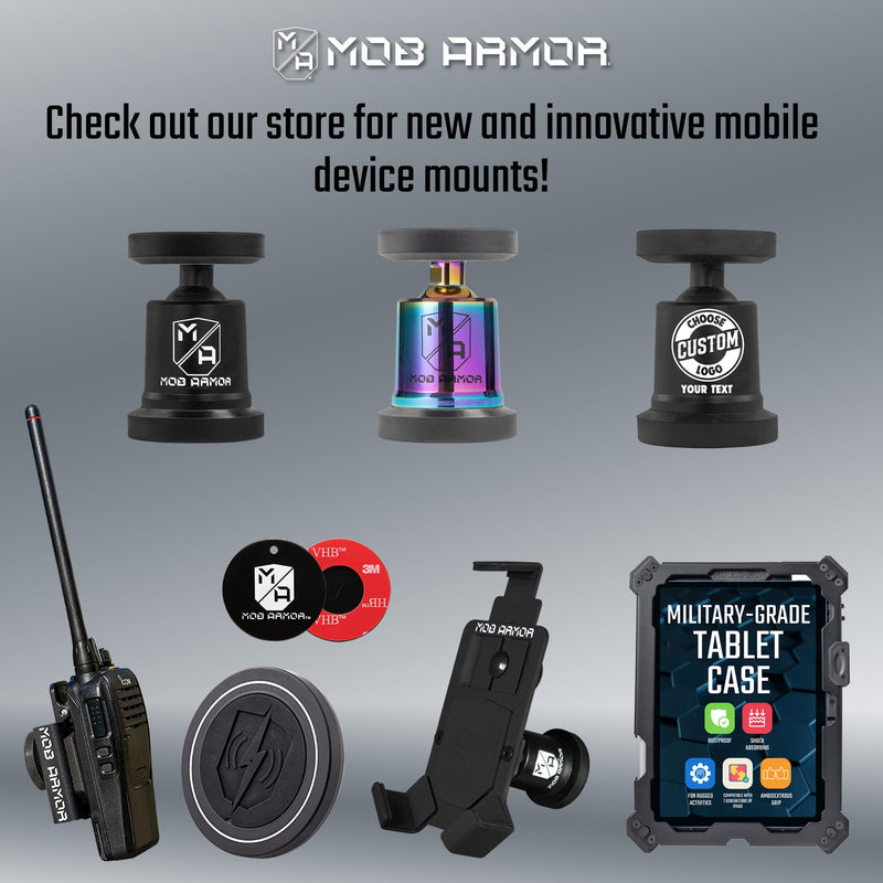 Mob Armor MobNetic Maxx Magnetic Car Phone Holder Mount, Black | USA Assembled, Military-Grade Aluminum, 90lb Pull Force, 90º Tilt, 360º Rotation, For iPhones & Androids, Metal Compatibility