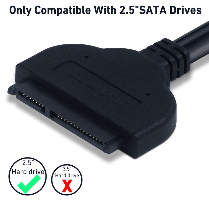 SATA to USB，Sata to USB Adapter，SATA to USB Cable for 2.5 inch HDD and SSD 5Gbps Superspeed Compatible with USB 2.0 1.1 Older SATA Connector