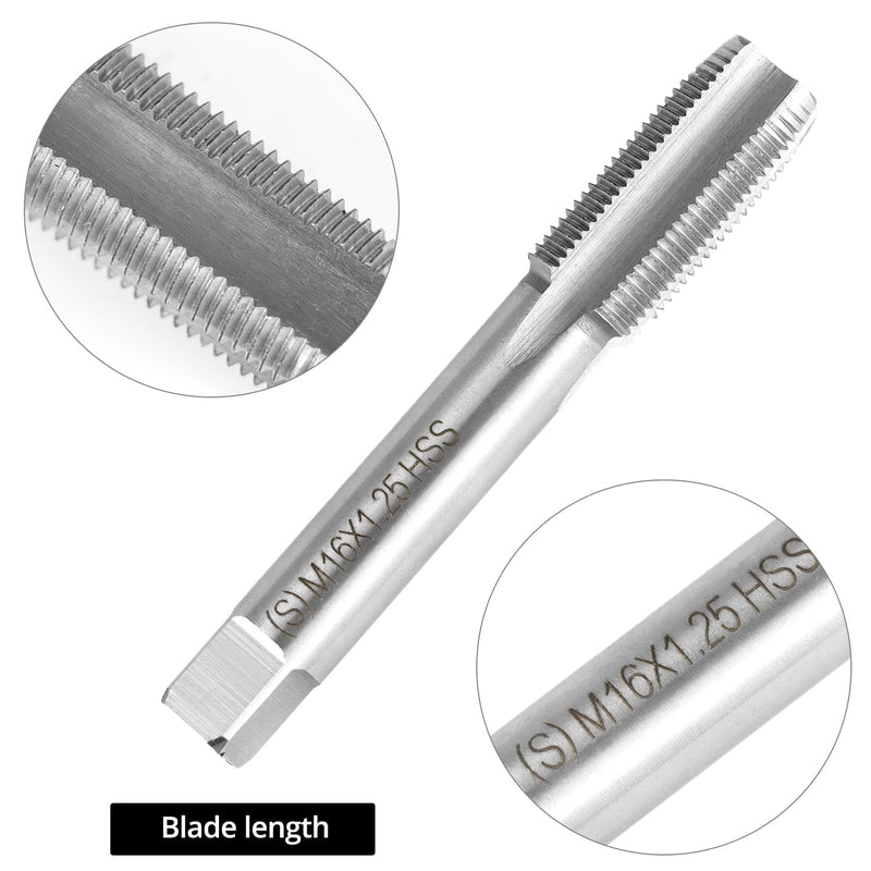 QWORK Spark Plug Thread Repair Tool Kit, Stainless Steel, Includes 12 M14 x 1.25 Inserts & M16 x 1.25 Thread Tap, High Hardness & Galvanized Surface