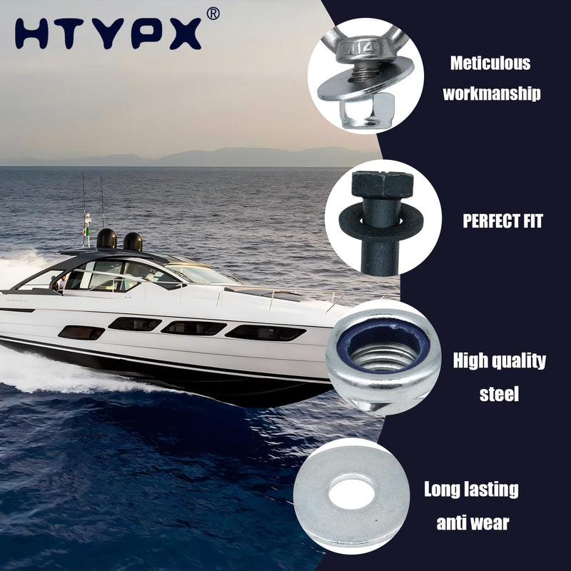 Outboard Lifting Eye for Evinrude/Johnson/BRP/ETEC | Steel, 2,500 lbs cap, saltwater resistant, fits Evinrude G2/ETEC, Johnson, OMC, Mercury, Yamaha