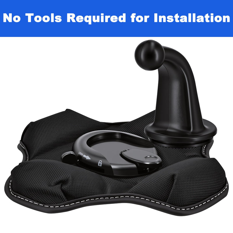 Portable Friction Beanbag Mount for Garmin GPS Dashboard Holder | 17mm Ball, NonSkid, Exclusive, for Garmin GPS Nuvi Drivesmart Drive Dezl Zumo Driveassist DriveLuxe StreetPilot RV Navigator