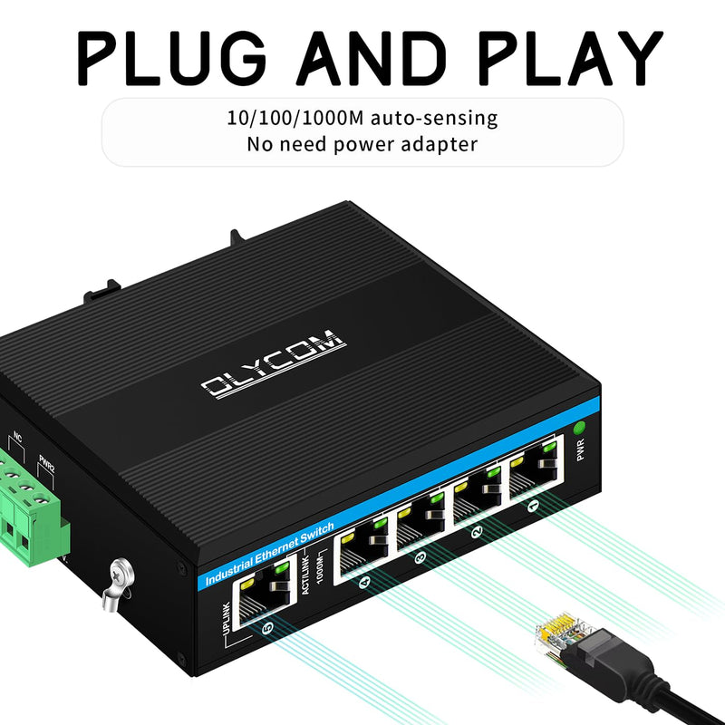 PoE Extender 4-Port Full Gigabit Ethernet PoE Repeater Splitter with 48V 90W PoE++ in and 4 PoE af/at Out IEEE802.3af/at/bt for Outdoor Use No Need Power Adapter