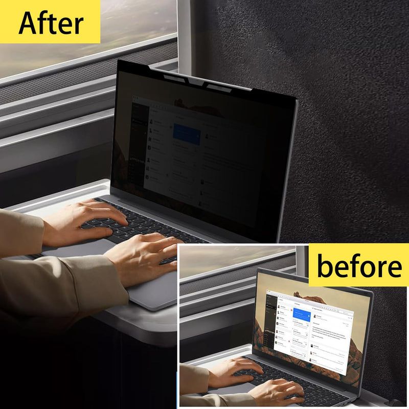 Laptop Privacy Screen 14 Inch Anti Blue Light Screen Protector, Laptop Screen Privacy Shield - 16:9 Aspect Ratio Hanging Style 14.0''W Widescreen (16:9)