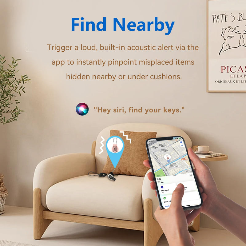 Pro 2-in-1 Waterproof Luggage Tracker & QR Code [iOS Only], 1-Pk | Works with Apple Find My | Lost-and-Found QR Code | Anti-Theft & Anti-Collision | Flight-Safe Replaceable Coin Cell Battery Pink iOS Only