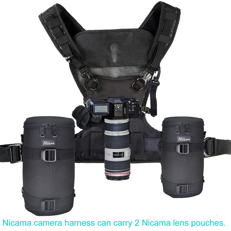 LB2 Deluxe Water-Resistant Camera Lens Pouch Case for Canon 800mm 100-400 28-300 Nikon 200-500mm 80-200 80-400 300 Sigma 150-500mm 150-600 Tamron150-600mm 70-200mm & More, Lens Protective Bag LB2(Interior Size 4.7*4.7*11.4“）