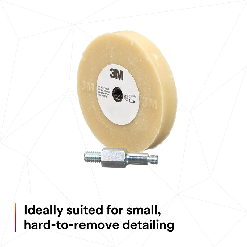 3M Stripe Off Wheel Adhesive Remover Eraser Wheel Removes Decals, Stripes, Vinyl, Tapes and Graphics 4” diameter x 5/8” thick 3/8-16 threaded mandrel 07498 Pack of 1 4 in x 5/8 in (Pack of 1)