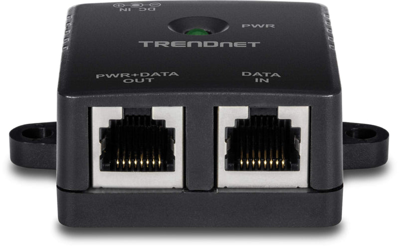 TRENDnet Gigabit Power Over Ethernet Injector, Full Duplex Gigabit Speeds, 1 x Gigabit Ethernet Port, 1 x PoE Gigabit Ethernet Port, Network Devices Up to 100M (328 ft), 15.4W, Black, TPE-113GI Gigabit PoE Injector