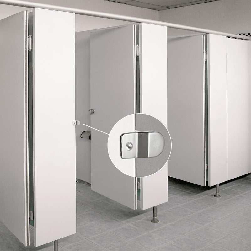 3 Pack Bathroom Stall Door Latch Bathroom Partition Hardware Die Cast Zamac Bracket for 1-1/4 Inch Doors 3