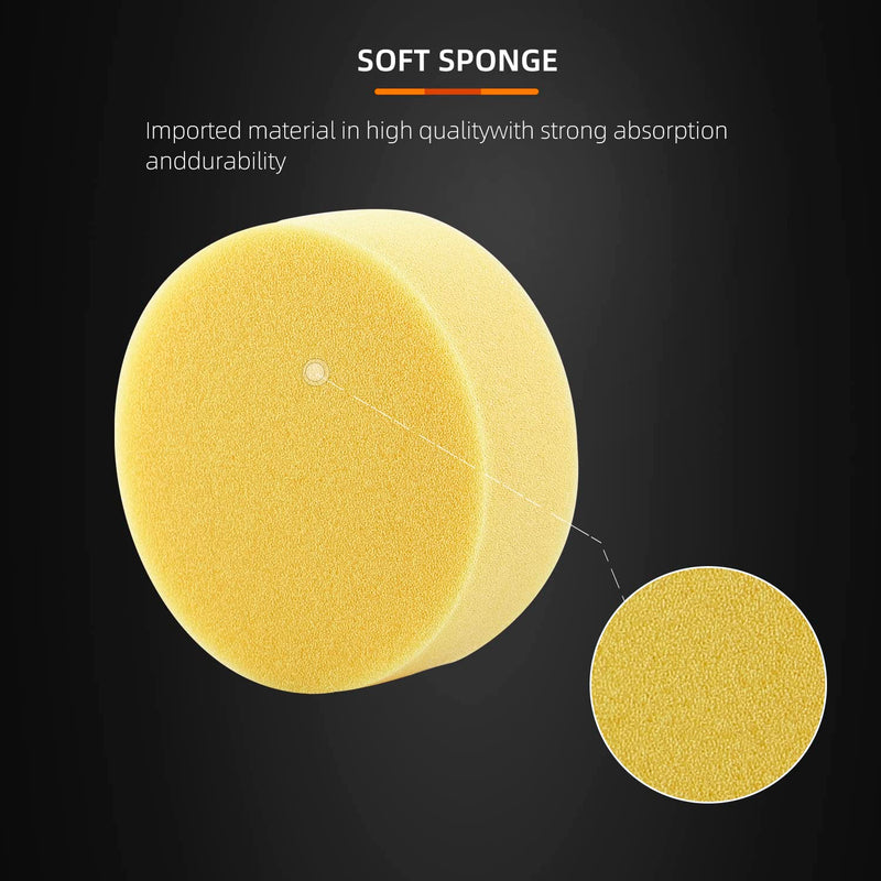 Polishing Pad, ZFE 50pcs 3 inch/80 mm Sponge Buffing Pads, Foam Polishing Pad Kit for Car Sanding, Polishing and Waxing 3 inch 50PCs