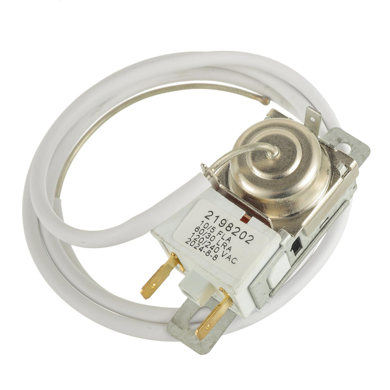 4PCS 2198202 Cold Control Thermostat W10822278 Defrost Timer W10225581 Bimetal Thermostat Refrigerator Defrost Complete Kit Fit for Whirlpool Replace 1110552 1115242 （Quarter inch Socket Screwdriver）
