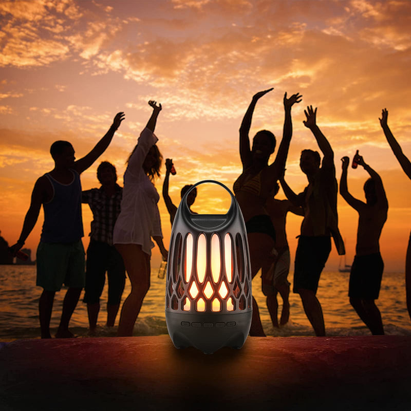 Outdoor Speaker, Led Flame Bluetooth Speakers Torch Atmosphere Bluetooth Speakers Outdoor Portable Bluetooth Speaker with HD Audio and Enhanced Bass BT 5.0 for iPhone Android (A2+) A2+