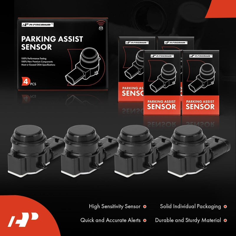 A-Premium 4-PC PDC Reverse Backup Parking Assist Aid Sensor Compatible with BMW Models - 228i, 230i, 320i, 328d, 328i GT xDrive, 330e, 330i, 335i, 428i, 430i, 435i, 440i xDrive Gran Coupe, M-Series