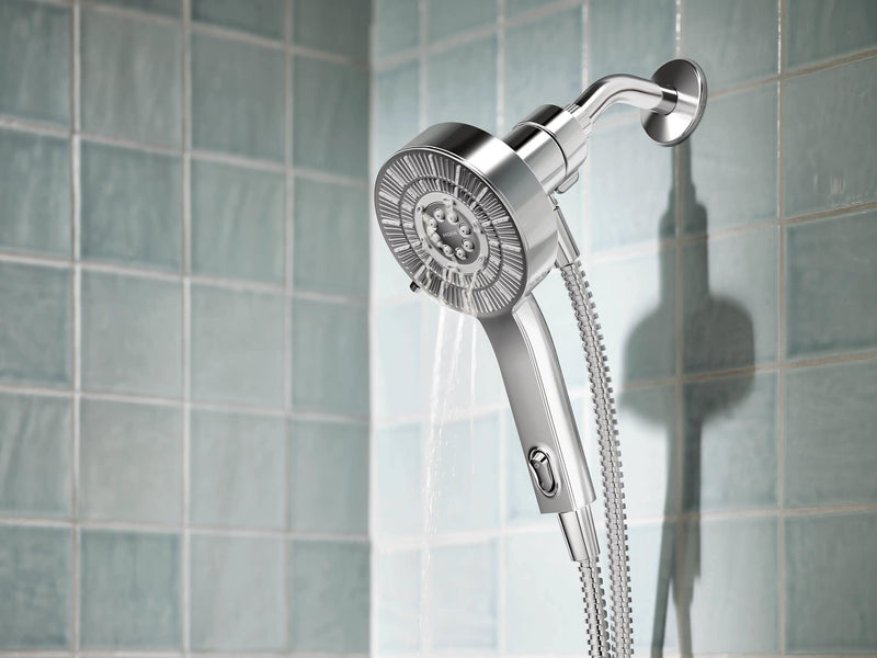 Moen Chrome Handheld That Saves Hot Water with Eco-Performance and Magnetic Docking System, 230H2EP