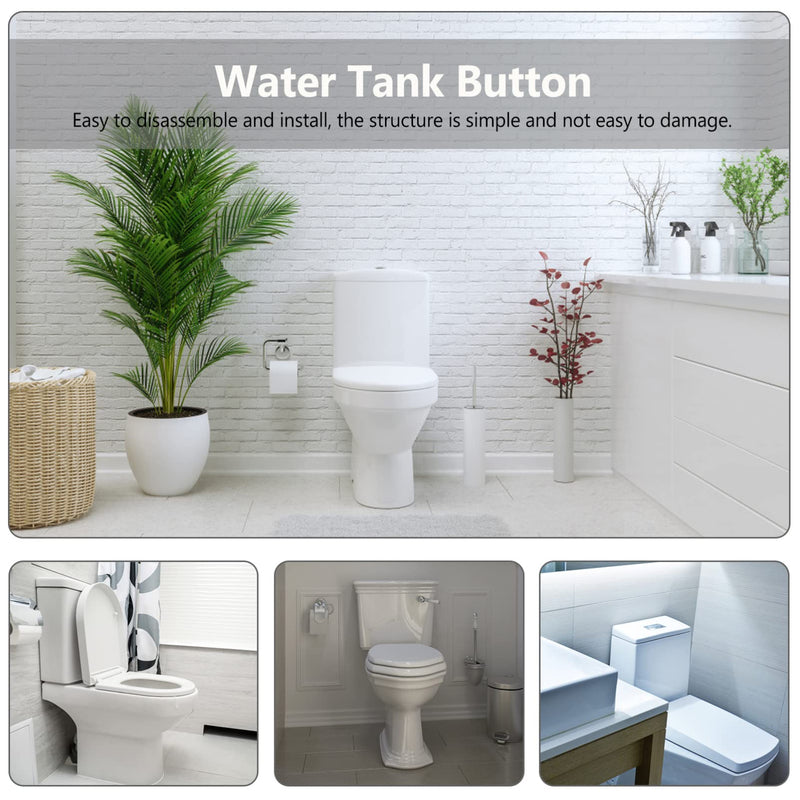 Angoily Toilet Push Button Replacement 2 Pcs Dual Flush Toilet Button for Bathroom Cistern 48Mm Tank Buttons Brushed Gold Water Tank Accessory Easy Install