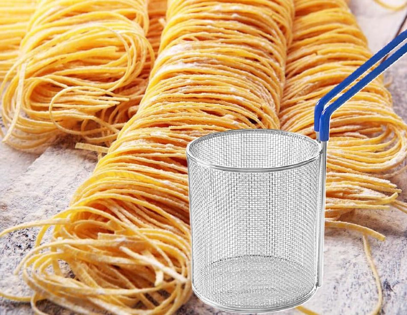 Sunrise Kitchen Supply Stainless Steel Pasta Boil Basket (1, 5.25"D x 7"H) 1