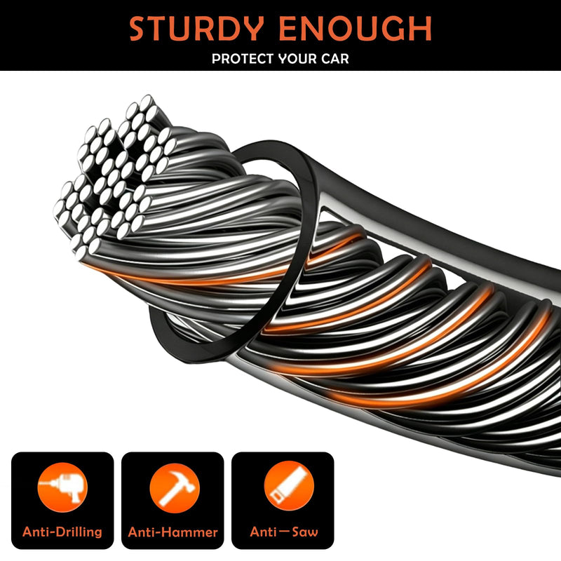 Heavy Duty Steering Wheel Lock, Universal Adjustable Car Anti Theft Device | Maximum locking length of 17 in,easy to store,heavy-duty steering wheel lock suitable for sedan, SUV,and truck 1