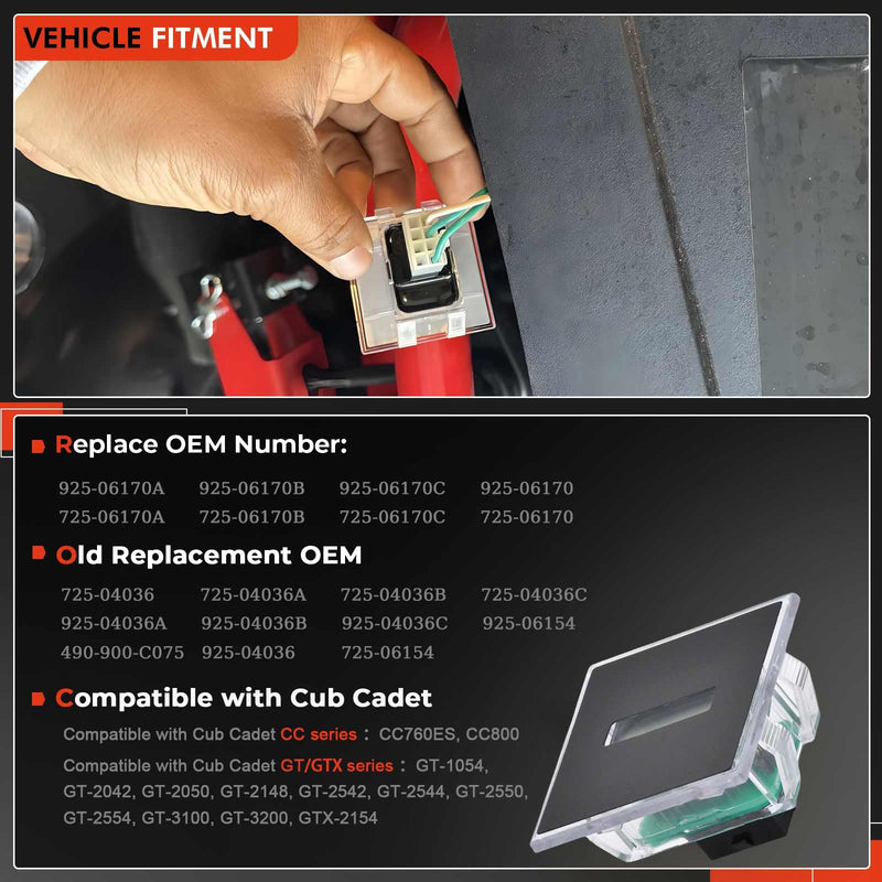 925-06170B Upgrade LCD Hour Meterervice Compatible with Cub Cadet Ultima ZT1 Hour Meter Minder Z Force RZT LGT LGTX GT GSE LT LTX or More Hour Meters Replace# 925-06170A, 925-04036C