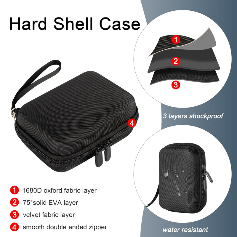 EVA Hard Shell Cable Organizer Travel Case for Cords & Tech Gear | Shockproof Portable Pouch,Fits Charger, USB Cable, Earbuds, SD Cards,Mesh Pockets & Elastic Loops,Compact for Commute, Travel 5.5X3.9 inch