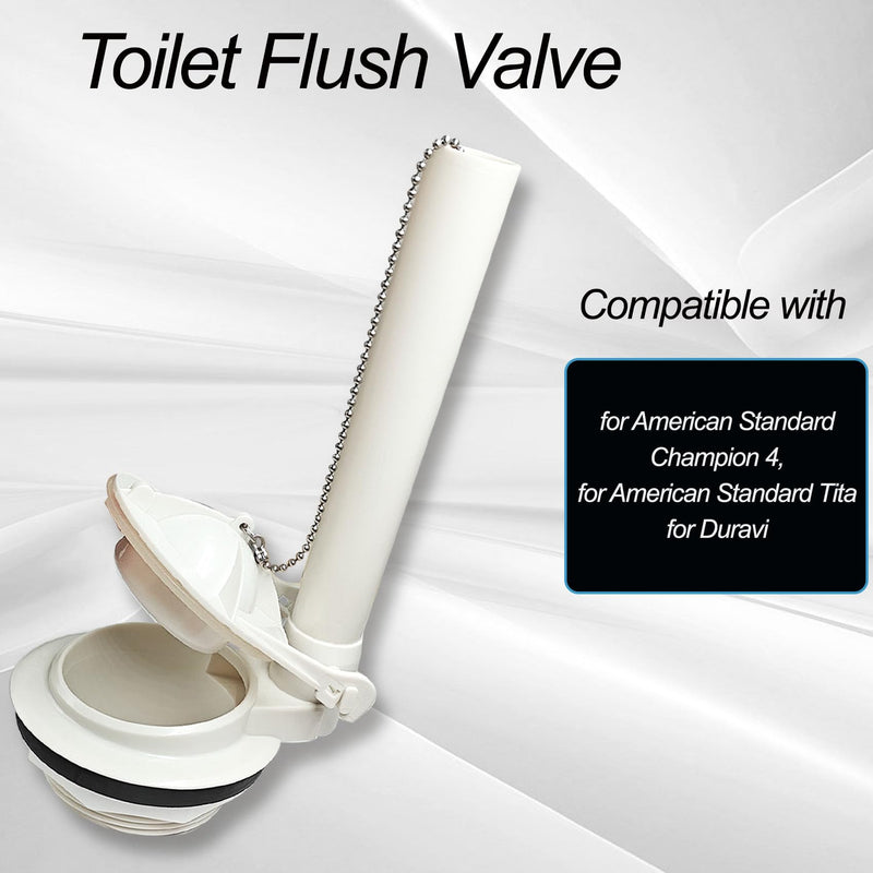 Toilet Flush Valve for American Standard Champion 4/Titan/Duravit, for American Standard Champion 4149a/4215a/4260/4266 Tanks, Includes Flapper/Gasket/Bolt Kit