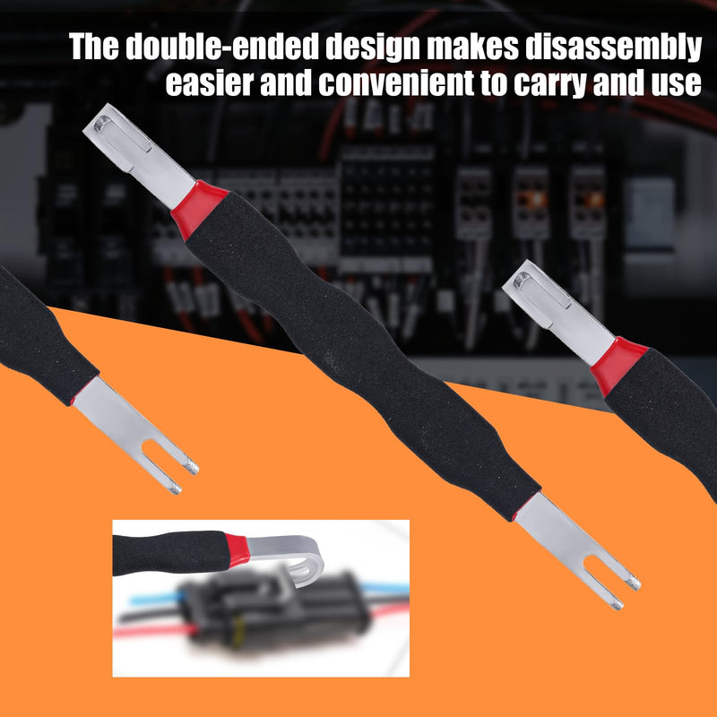 Electrical Disconnect Separator 13120, 7.48x0.39in Automotive Electrical Connector Plug Pliers Universal Fit Remover Tool for Cars Trucks System (Black)