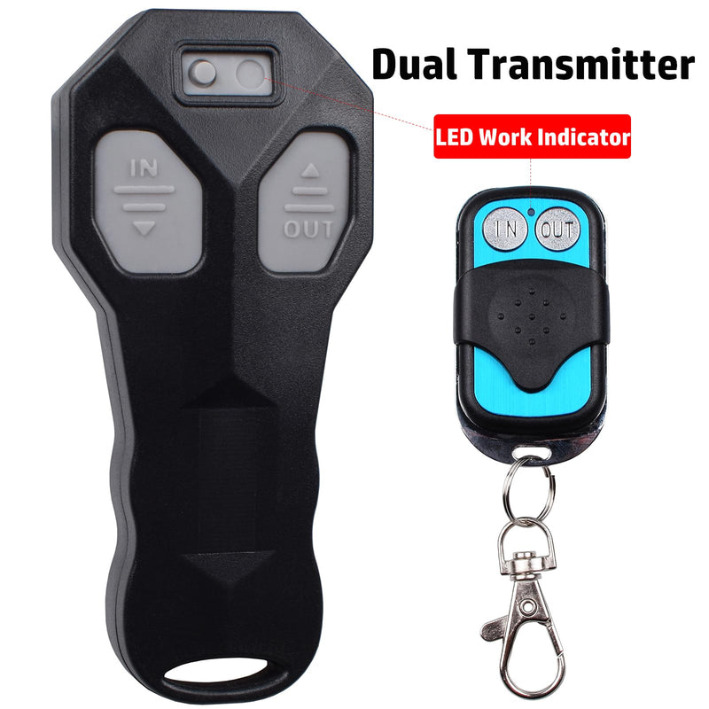 Wireless Winch Remote Control Kit for Car Truck Jeep ATV SUV 12V Handset Switch Recovery Wireless Waterproof Wireless Remote for Winch