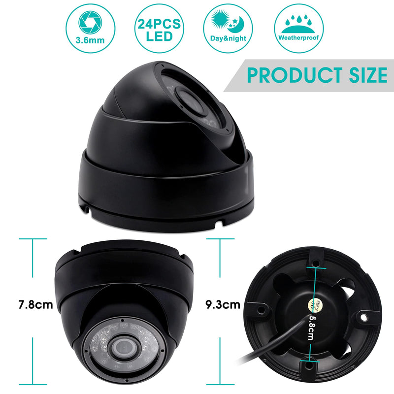 USB Camera Security Camera Outdoor Dome USB Webcam, 720P Day & Night Vision USB Camera for Computer, Waterproof Camera with IR LEDs for Car Park Baby Monitor Home Surveillance 720P Dome Camera