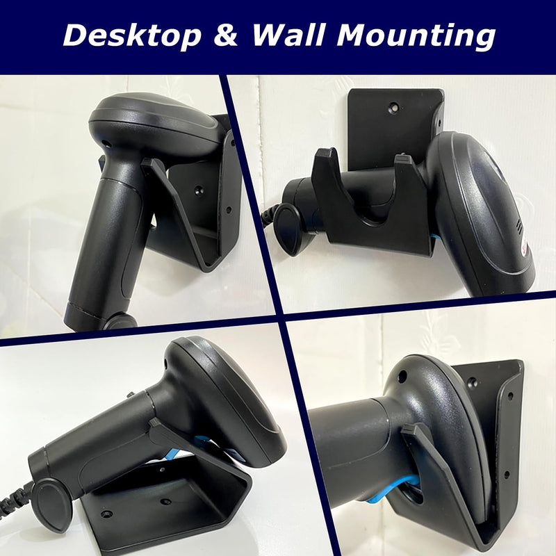 Universal Scanner Holder,Barcode Scanner Holder,Barcode Reader Bracket Wall Mount Fit for Zebra Symbol LS2208 DS2278 LI4278 Most Barcode Scanners, with Screws & Wall Stickers (5pcs-Holder A1) 5pcs-Holder A1