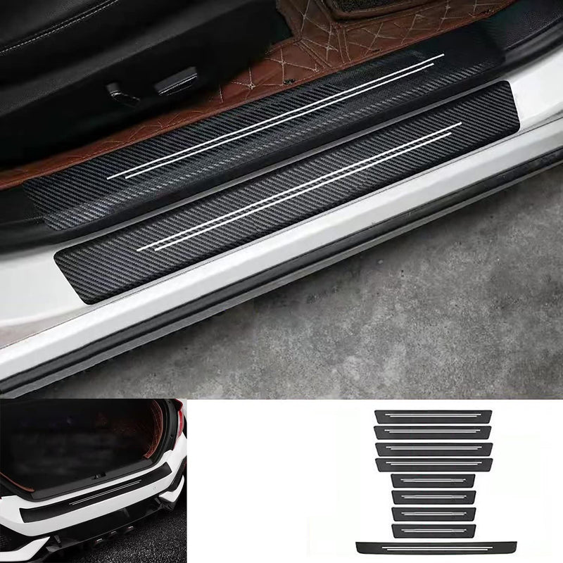 Door sill Protector, Door sill Scratch Protection (for All car Models) Door sill Protector, Door sill Trim（9PC） black-9pc