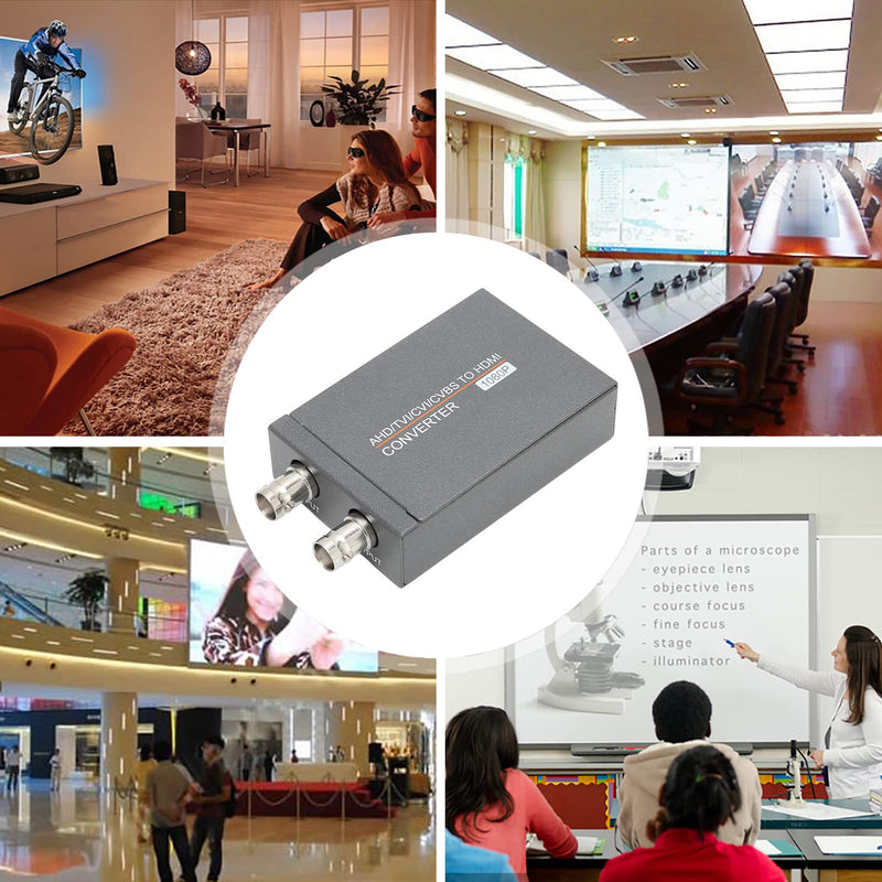 FOSA AHD TVI CVI CVBS to HDMI Converter HD 4K 720P/1080P/3MP/4MP/5MP/8MP BNC to HD Video Adapter for Monitor HDTV DVR