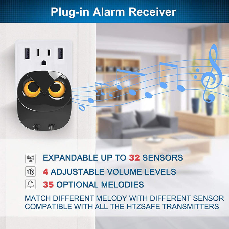 1/2 Mile Long Range Wireless Driveway Alarm-HTZSAFE Outdoor/Indoor Motion Sensor&Detector-DIY Security Alert System- 1 Receiver and 3 Sensor Kit 1 Receiver + 3 Sensor