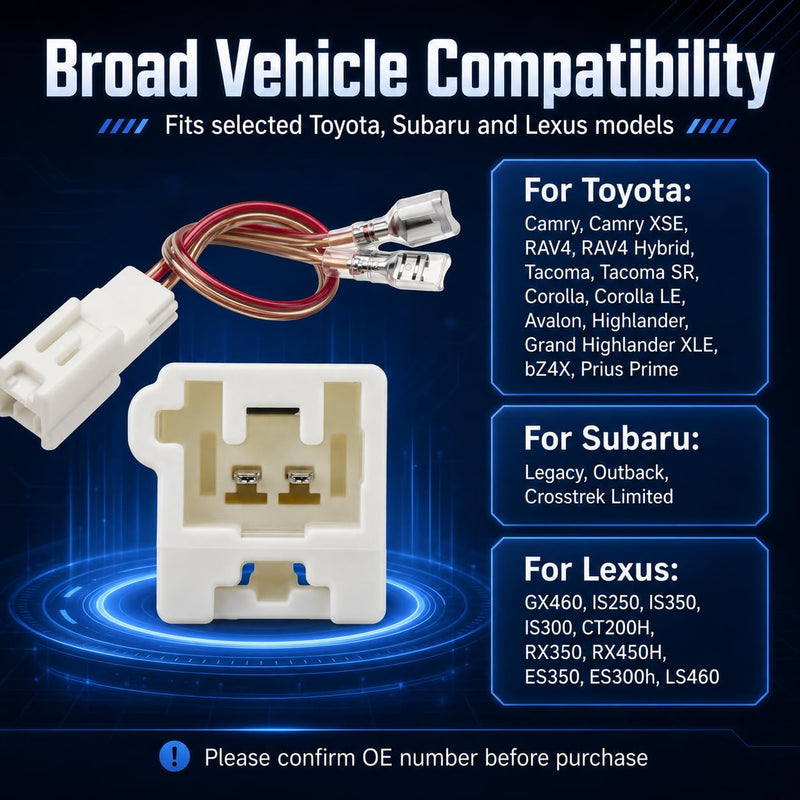 4Pcs 72-8109 Speaker Harness - Speaker Wire Harness Connector | Replacement for Toyota Camry RAV4 Avalon Tacoma Corolla Lexus IS ES RX