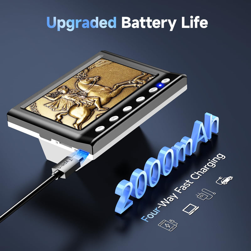 4.3" Coin Microscope, IPS Digital Microscope for Adults, Coin Magnifier with 8 LED Lights, Windows Compatible, Include 32GB Memory Card DM7 with 32GB Card