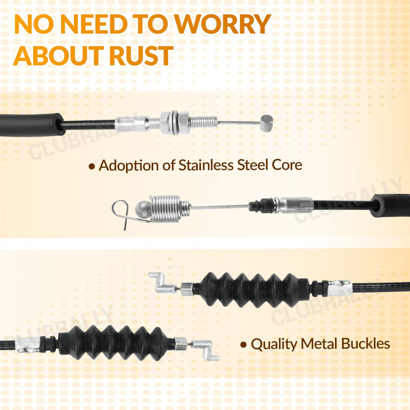 Club Car Precedent Gas Golf Cart Governor & Accelerator Throttle Cable Snap in Kawasaki FE290/FE350 2004-2011, OEM#102336001, 102513102