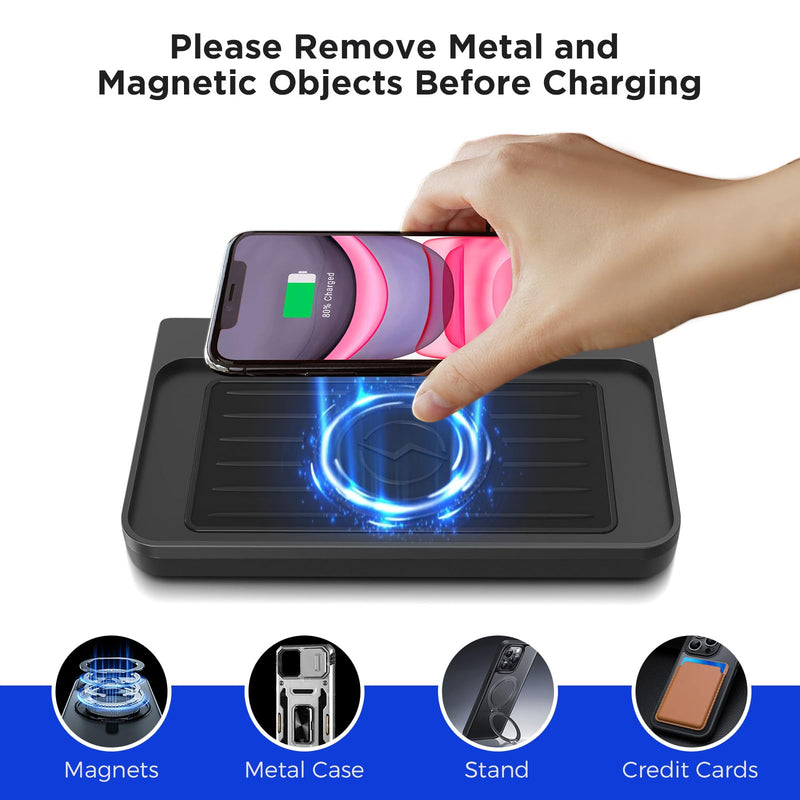 CreekT® Wireless Car Charger for Ford Explorer Center Console 2020-2024 | with USB Ports Compatible Wireless Charging Pad fit for Ford Explorer 2020 2021 2022 2023 2024, ST XLT Limited Accessories
