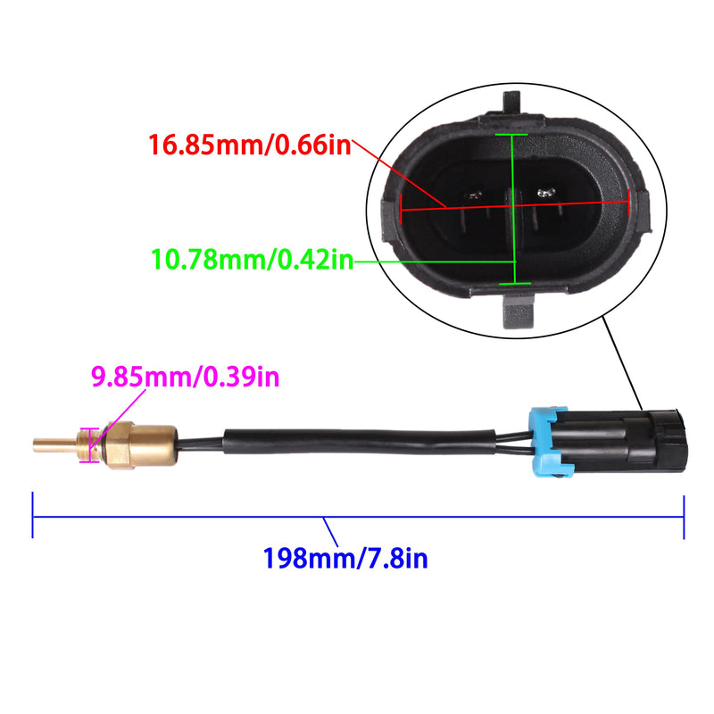 Boat Engine 8M0148668 885342001 885342002 Temperature Sensor for Mercury Mercruiser Mariner 30HP 40HP 135HP 150HP 175HP 225HP 250HP 275HP 300HP Outboard Motor Temp