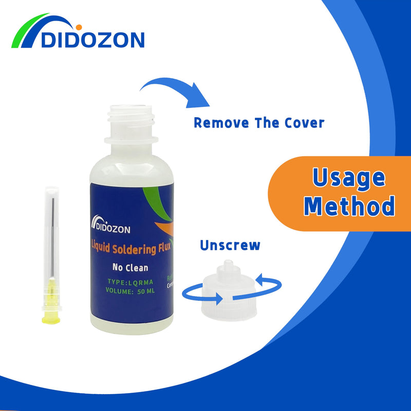 No Clean Liquid Soldering Flux Dropper, Rma Liquid Solder Flux For Electrical Soldering, Aluminium Soldering (50ml) 50ML