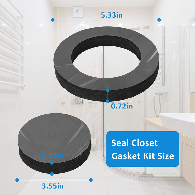Wall Hung Toilet Gasket, Z1210-57 Toilets Seal Gasket, 4" Neoprene Gasket, Wall Mount Toilets and Rear Flush Toilets Seal Gasket