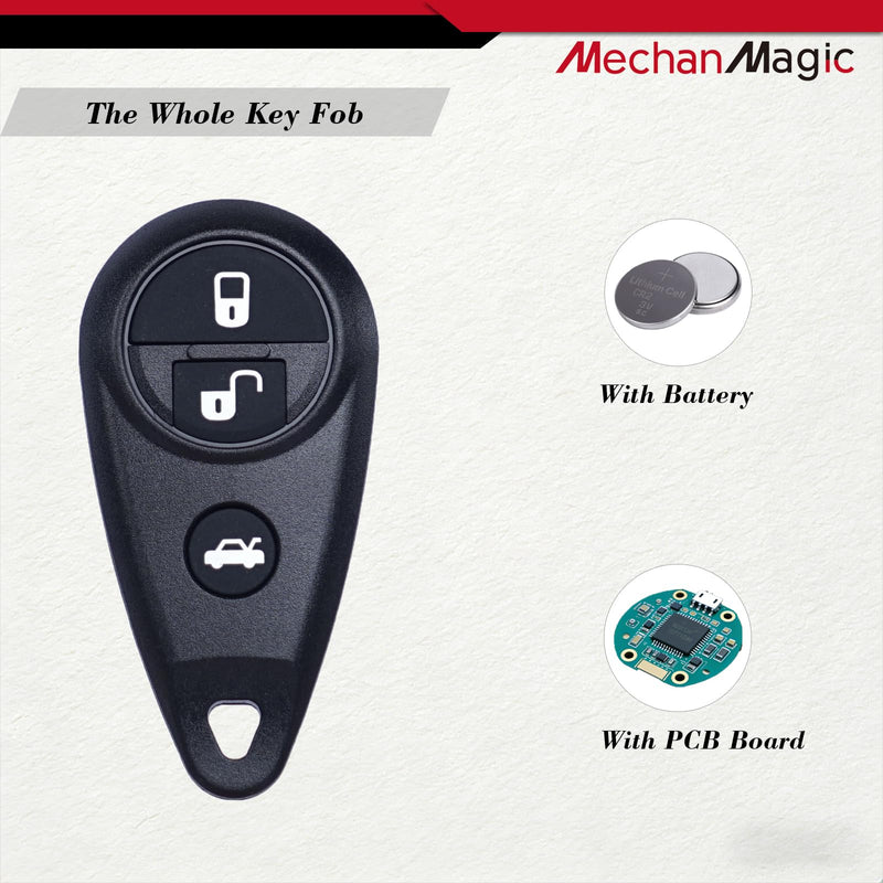 Key Fob Replacement Fits for 2005-2007 Subaru Legacy Outback / 2009 Forester / 2007-2009 Impreza WRX STI / 2006-2008 B9 Tribeca (NHVWB1U711) Keyless Entry Remote Control (Set of 2)