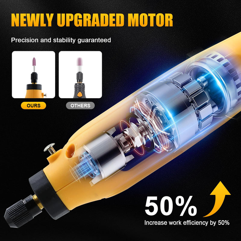 Cordless Rotary Tool Kit for DEWALT 20V Max Battery, 6-Speed with 25 Accessories, Multi-Purpose Power Rotary Tool for Sanding, Polishing, Drilling, Etching, Engraving, DIY Crafts (No Battery)