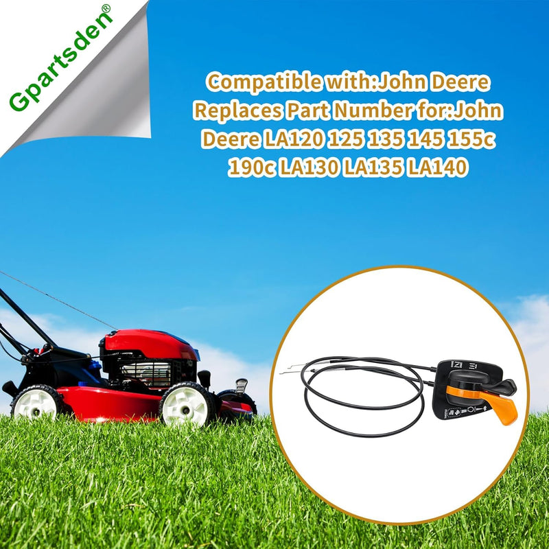 GY20948 Throttle Choke Cable for John Deere LA120 125 135 145 155c 190c LA130 LA135 LA140