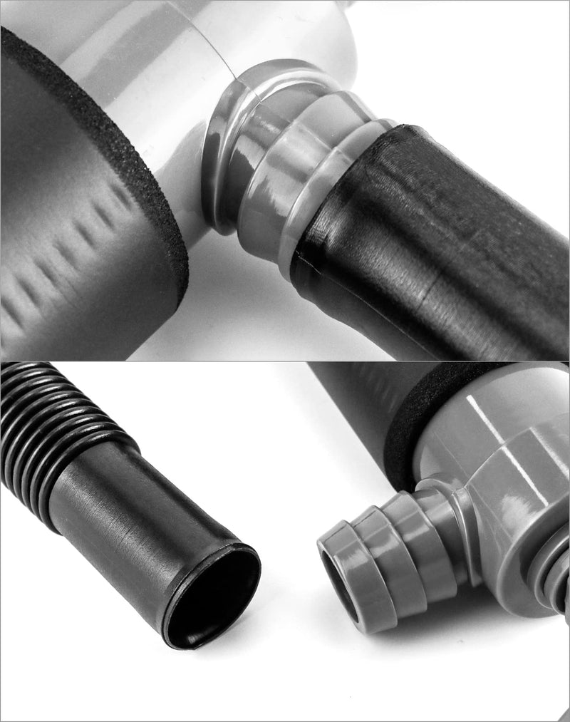 QWORK Bilge Pump with Reversible Hose, Manual Bilge Pump, Hand Water Pump, Portable Kayak Hand Water Pumps with Reversible Hose, for Emergency Dewatering On Small Boat, Canoe or Dinghy, 15.5"