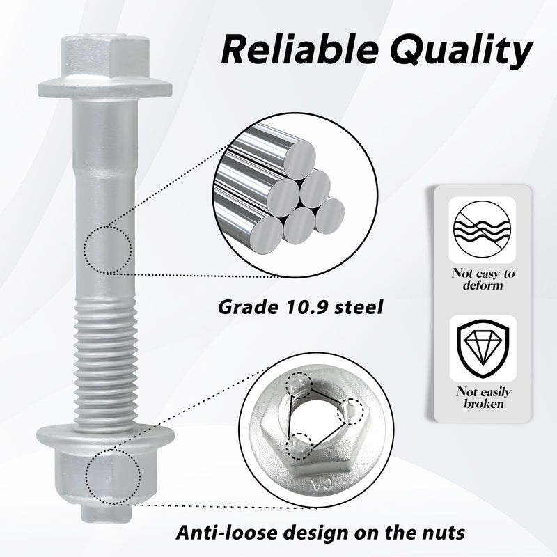 Pair of M14 Front or Rear Shock Absorber Mount Bolt & Nut Kits Compatible with Dodge Ram1500,Ram2500,Ram3500,Ram4500,Ram5500 Replace#:6502818, 6502698