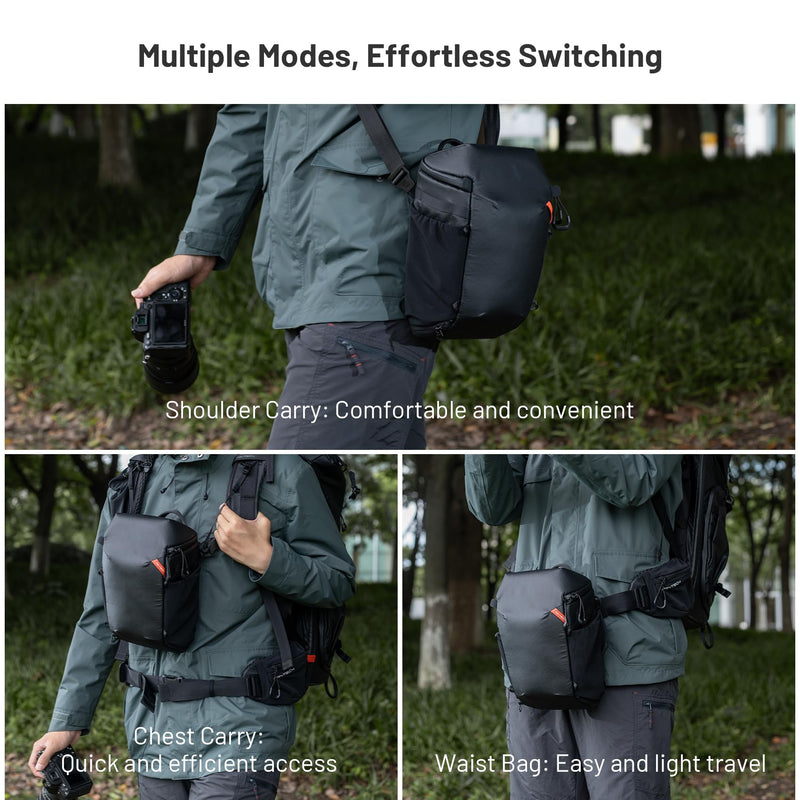 PGYTECH Camera Top Loader for DSLR/SLR/Mirrorless Cameras and Lenses | Adjustable Shoulder Strap, Expandable Organizing Pockets for Nikon/Canon/Sony Mirrorless Cameras, Waterproof