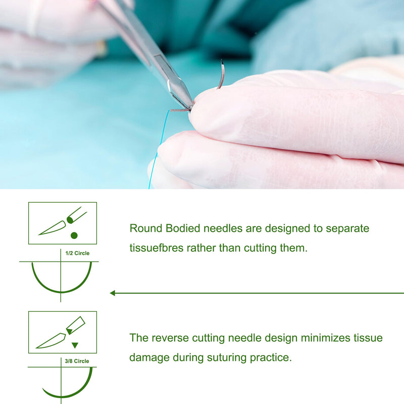 Nylon Suture Practice Thread and Needles for Medical Students Training Only (Pack of 20)