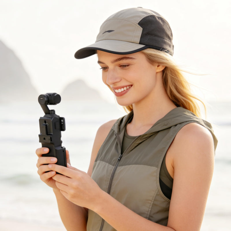 JJC All-in-1 Pocket 4 Case for DJI Osmo Pocket 3 / Xtra Muse,Compact Black | Protective Case Handle Table Mount Magnetic Mount,w. Quick Release Plate & 1/4"-20 Hole for Selfie Vlog Recording